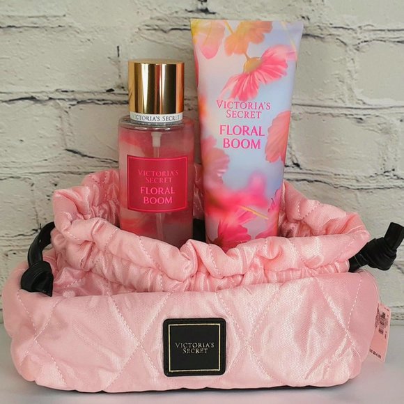 'VICTORIA'S SECRET' 'FLORAL BLOOM' BODY MIST, LOTION, VS LOGO CINCH BAG … - Picture 16 of 16